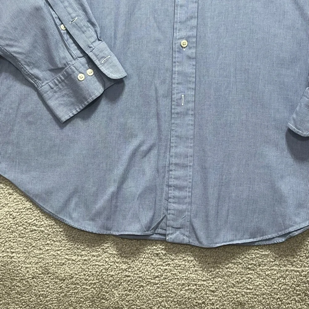 Ralph Lauren Shirt Mens 18 Blue Check Andrew‎ Button Up Long Sleeve Casual